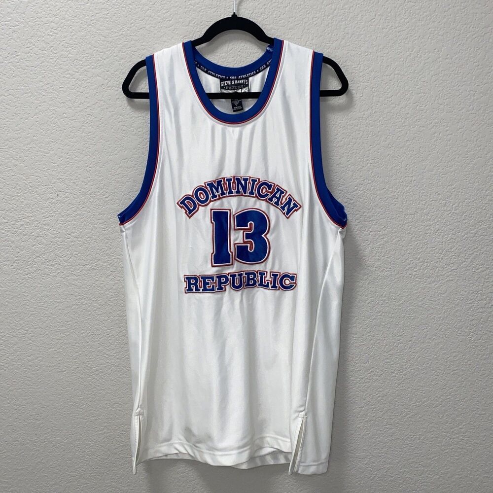 Vintage Dominican Republic Sewn #13 Basketball Jersey~Men’s L~Steve & Barry